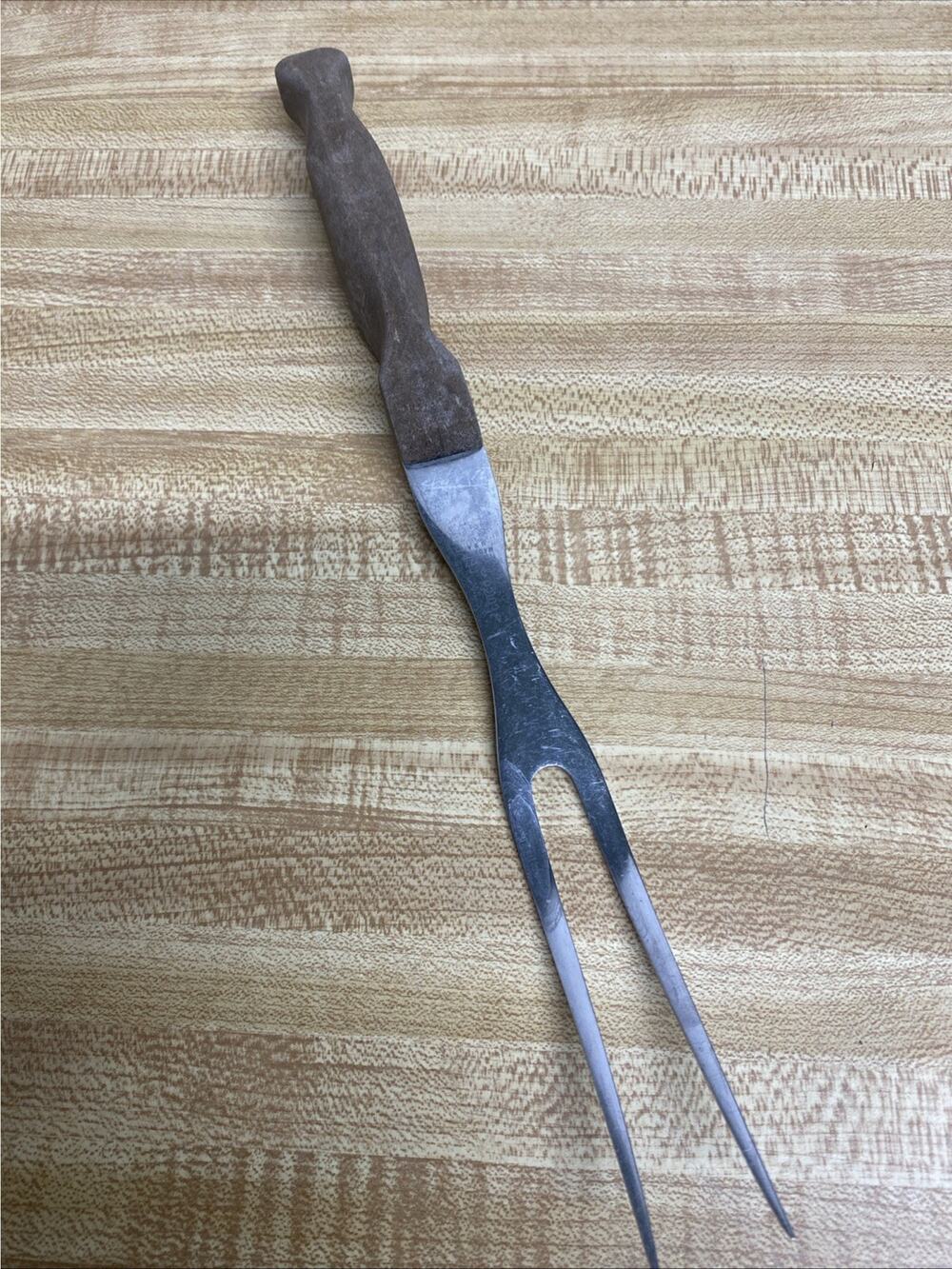 Cutco No. 27 Serving Meat Fork Vintage USA Wood Handle Stainless Steel